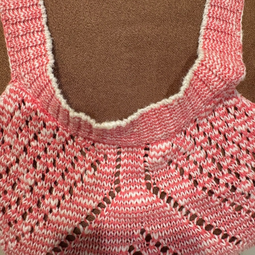 Pink Crochet Halter Top - Picture 2 of 6